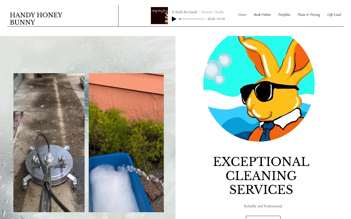 Previous Wix website desktop homepage