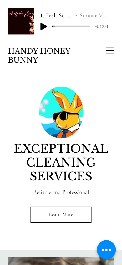 Previous website on a 390 pixel wide mobile screen