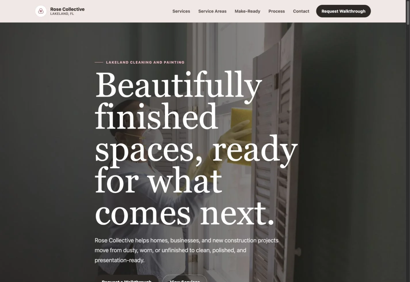 Rose Collective website designed by Studio Legado