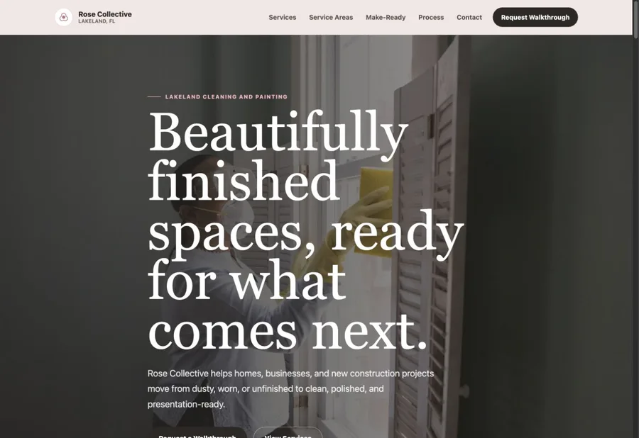 Rose Collective website design